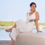Combinaison Enea Maya soie blanche chic coktail soiree plumes ethique aymetrique