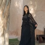 Robe Enea Leila dentelle noire abaia traditionnelle moderne ramadan