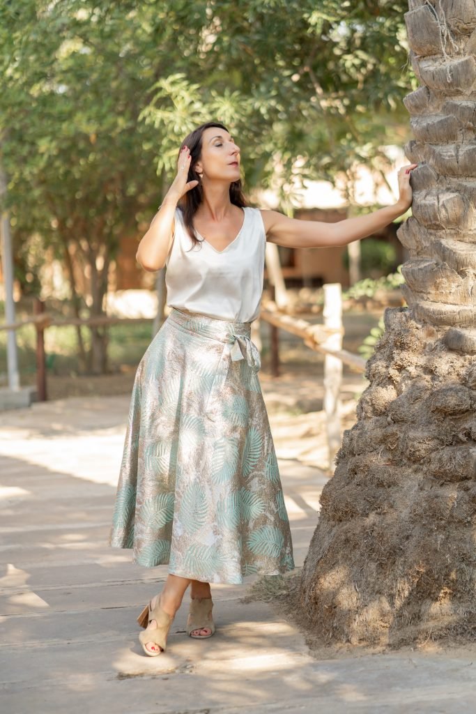 Jupe Enea Arya brocart orient soiree cocktail