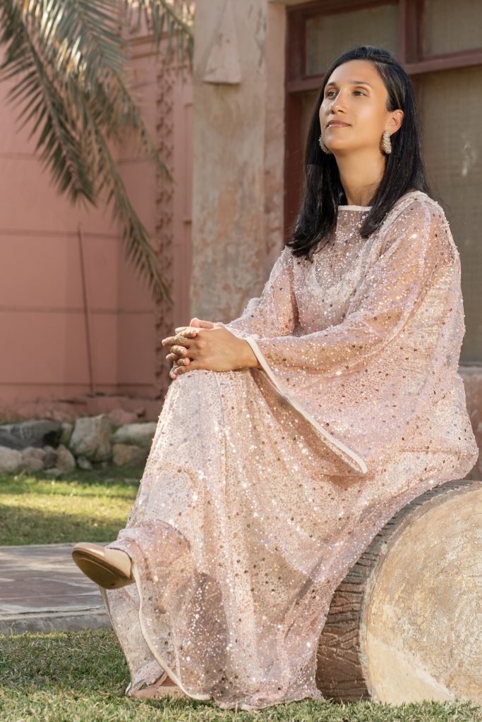 Robe Nour paillettes sequin traditionnel moderne arabe oriental inspiration creation ramadan