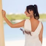 Combinaison Enea Maya soie blanche chic coktail soiree plumes ethique aymetrique