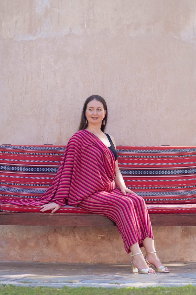 Combinaison Enea Minerva sari pantalon inspiration Inde confort oriental coton aymetrique