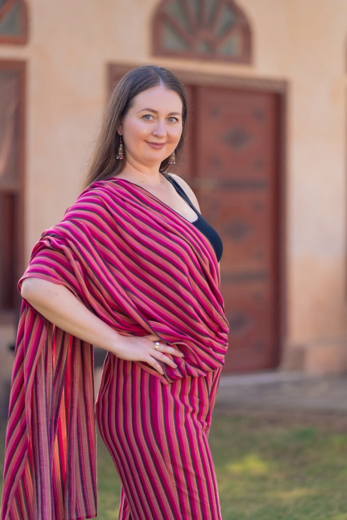 Combinaison Enea Minerva sari pantalon inspiration Inde confort oriental coton aymetrique